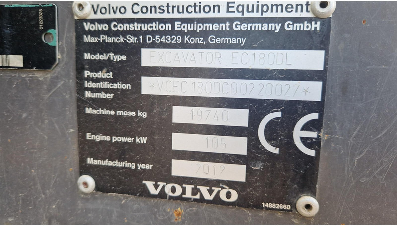 Volvo EC180DL - Rupsgraafmachine: afbeelding 5 Volvo EC180DL - Rupsgraafmachine: afbeelding 5
