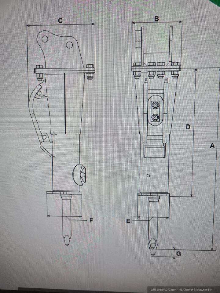 Montabert Hydraulikhammer SD12 Trägerklasse: 1,2 - 2,2 t - Hydraulische hamer voor Bouwmachine: afbeelding 4 Montabert Hydraulikhammer SD12 Trägerklasse: 1,2 - 2,2 t - Hydraulische hamer voor Bouwmachine: afbeelding 4