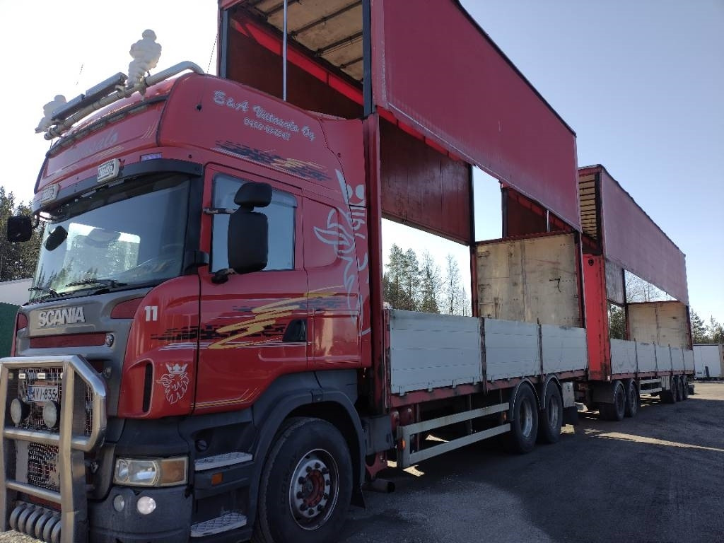 Scania Nousukapelli+Jyki kärry 3m sisäkork.liukukatot - Schuifzeilen vrachtwagen: afbeelding 1 Scania Nousukapelli+Jyki kärry 3m sisäkork.liukukatot - Schuifzeilen vrachtwagen: afbeelding 1
