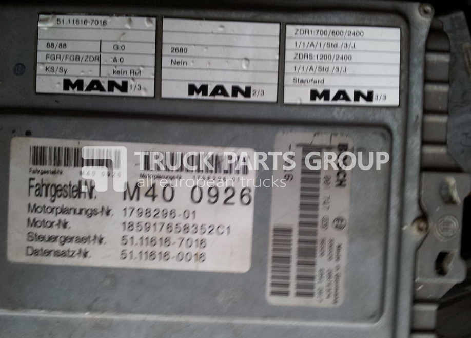 MAN ECU EDC, engine control unit 4 series , L2000, 51116167173, 5111 control unit - ECU voor Vrachtwagen: afbeelding 4 MAN ECU EDC, engine control unit 4 series , L2000, 51116167173, 5111 control unit - ECU voor Vrachtwagen: afbeelding 4