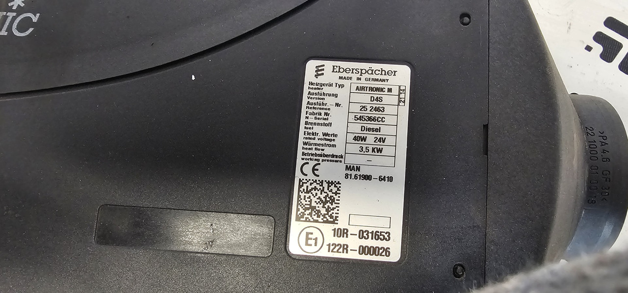 MAN TGS, TGS, TGL, TGM EURO6 emission cab heater, Eberspaecher 81619016201, 81619016169, 81619016168, 81619016161, 81619006410, 252463. - Verwarming/ Ventilatie voor Vrachtwagen: afbeelding 2 MAN TGS, TGS, TGL, TGM EURO6 emission cab heater, Eberspaecher 81619016201, 81619016169, 81619016168, 81619016161, 81619006410, 252463. - Verwarming/ Ventilatie voor Vrachtwagen: afbeelding 2