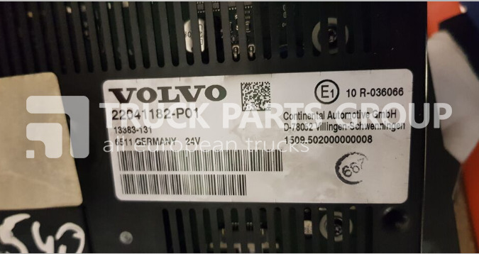 VOLVO FH4 EURO6 communication equipment, display unit, 22041182, 21730 control unit - Instrumentenpaneel voor Vrachtwagen: afbeelding 1 VOLVO FH4 EURO6 communication equipment, display unit, 22041182, 21730 control unit - Instrumentenpaneel voor Vrachtwagen: afbeelding 1