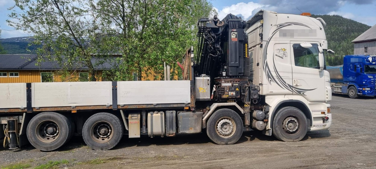 Scania R560 - Vrachtwagen met open laadbak, Kraanwagen: afbeelding 1 Scania R560 - Vrachtwagen met open laadbak, Kraanwagen: afbeelding 1