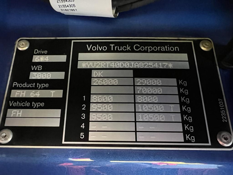 Trekker Volvo FH 13.500 6x4 Tandem lift: afbeelding 7