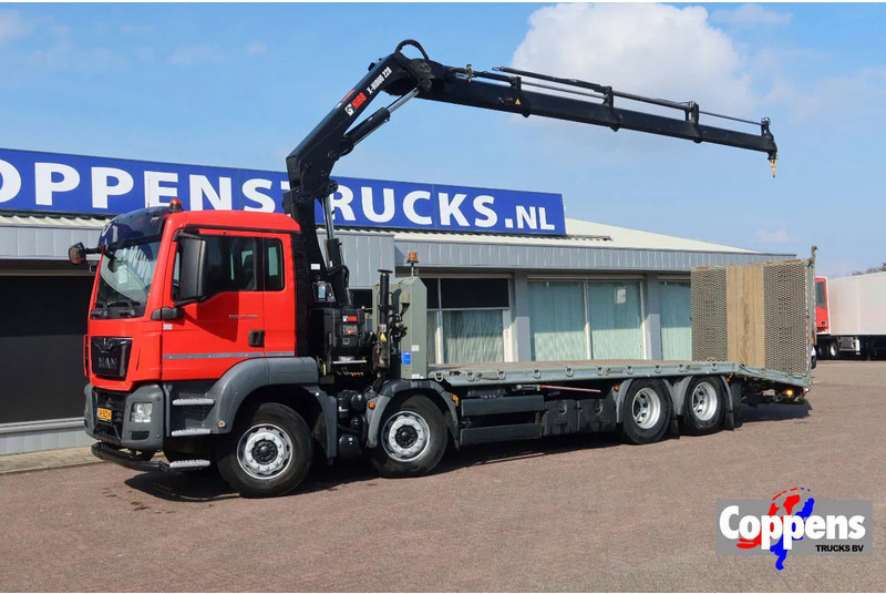 MAN TGS 35.360 8X2 Euro 6 Oprijwagen + HIAB 228 E 3 kraan. Radio grafisch + winch - Kraanwagen: afbeelding 1 MAN TGS 35.360 8X2 Euro 6 Oprijwagen + HIAB 228 E 3 kraan. Radio grafisch + winch - Kraanwagen: afbeelding 1