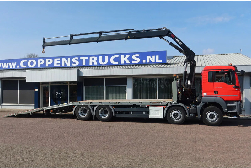 Vrachtwagen met open laadbak, Kraanwagen MAN TGS 35.360 8x2 Euro 6 Oprijwagen + Hiab 228 E 3 kraan.: afbeelding 11
