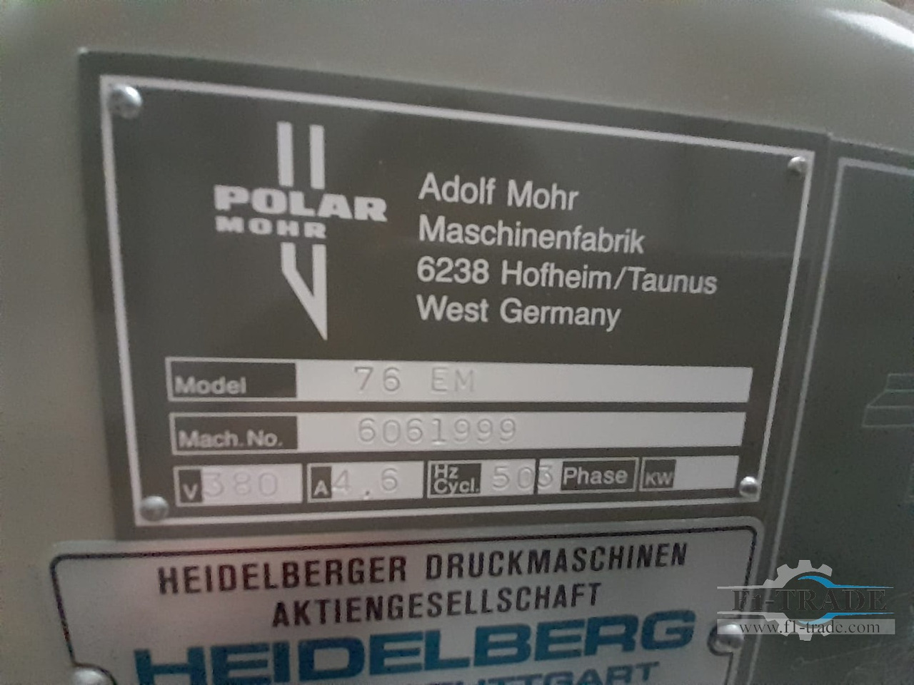 Polar 76 EM - Papiersnijmachine: afbeelding 4 Polar 76 EM - Papiersnijmachine: afbeelding 4