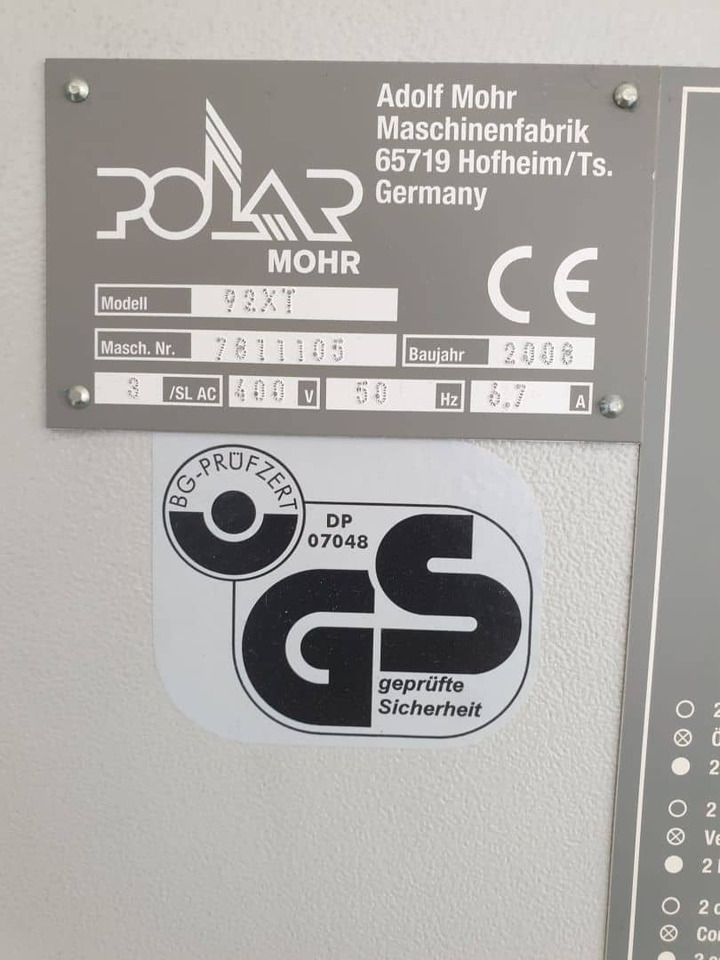 Papiersnijmachine Polar 92 XT: afbeelding 6 Papiersnijmachine Polar 92 XT: afbeelding 6