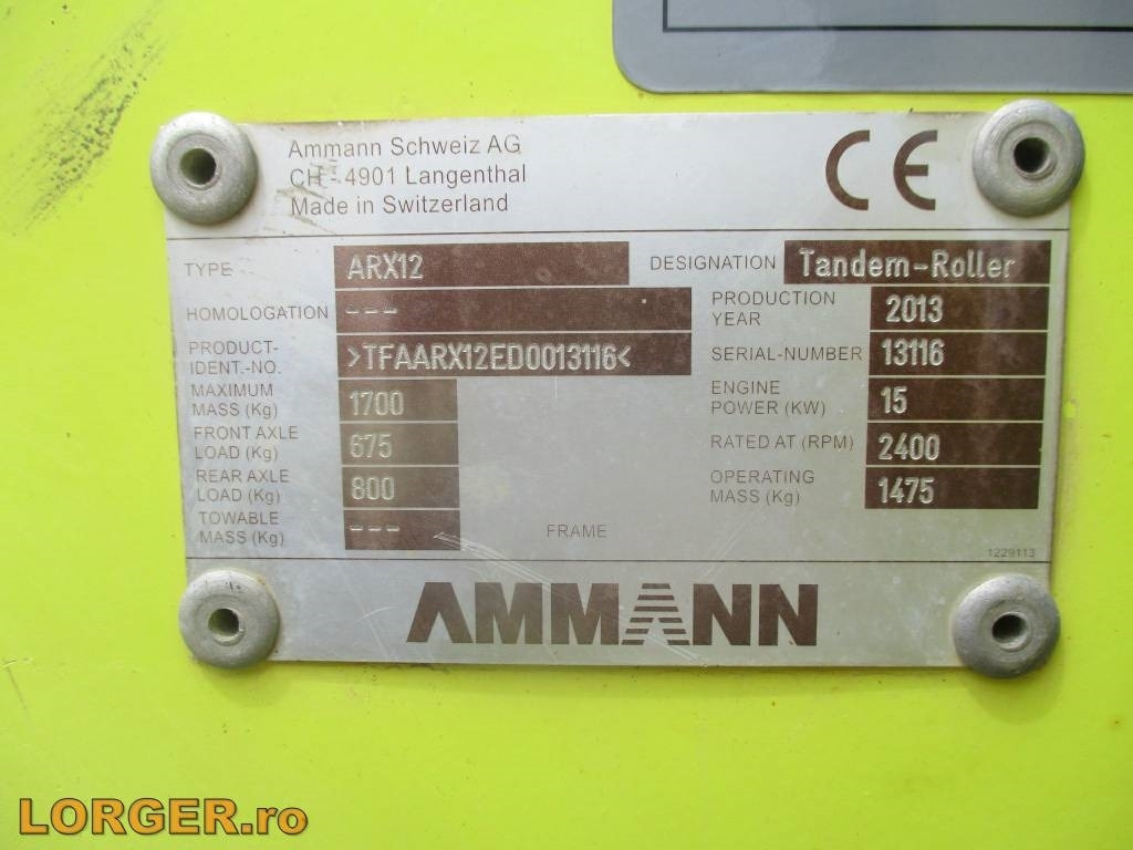 Ammann ARX 12 - Asfaltwals: afbeelding 3 Ammann ARX 12 - Asfaltwals: afbeelding 3