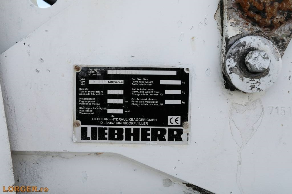 Mobiele graafmachine Liebherr A 316 Litronic: afbeelding 18