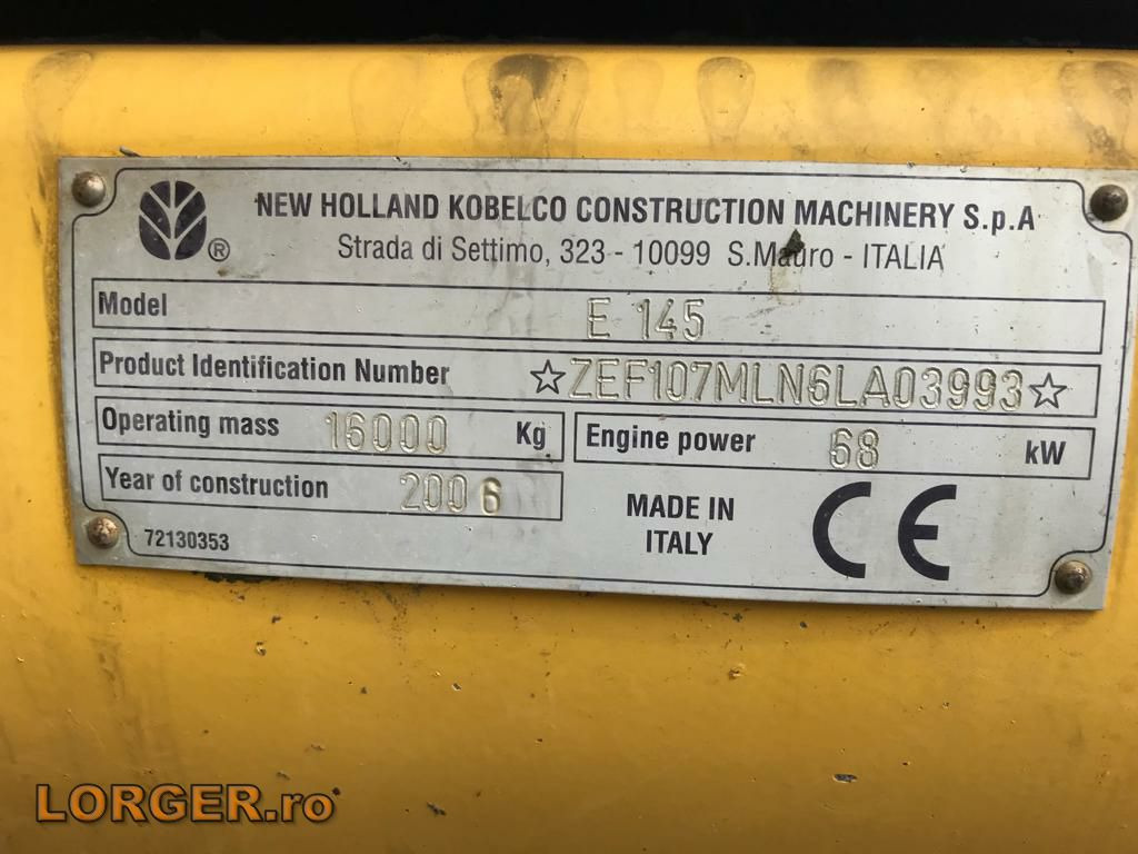 Rupsgraafmachine New Holland E 145: afbeelding 14 Rupsgraafmachine New Holland E 145: afbeelding 14