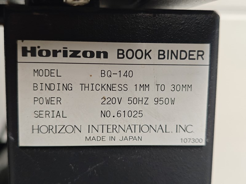 Horizon BQ-140 - Inbindmachine: afbeelding 3 Horizon BQ-140 - Inbindmachine: afbeelding 3