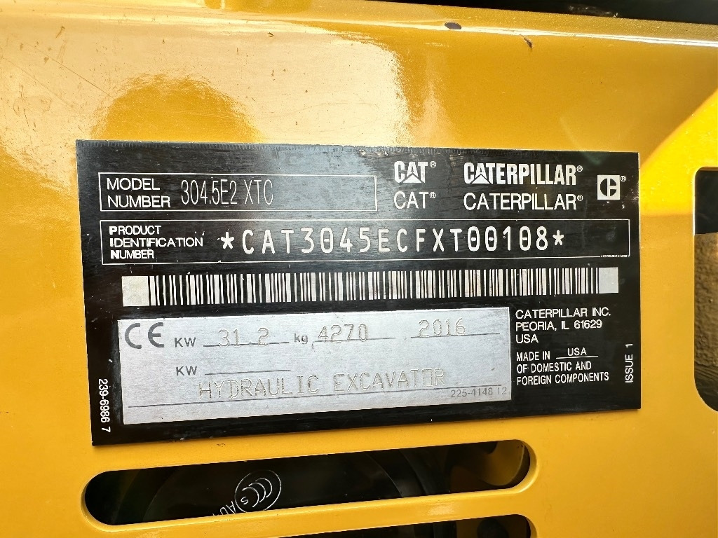 Minigraafmachine CAT 304.5 E2 XTC: afbeelding 41