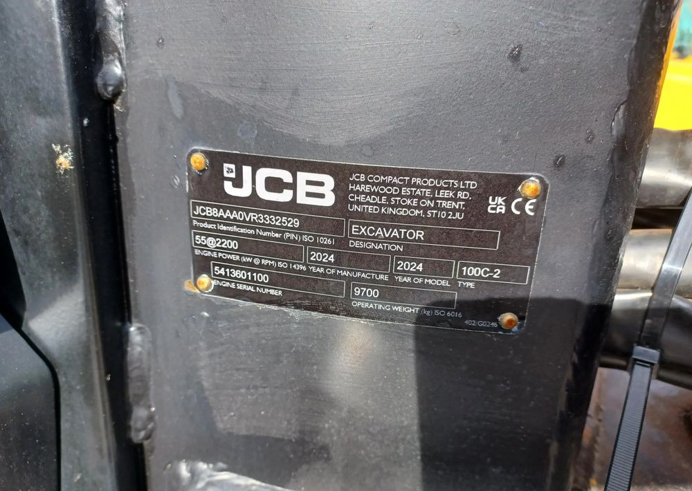 JCB Minikoparka gąsienicowa 100C-2 - Rupsgraafmachine: afbeelding 3 JCB Minikoparka gąsienicowa 100C-2 - Rupsgraafmachine: afbeelding 3