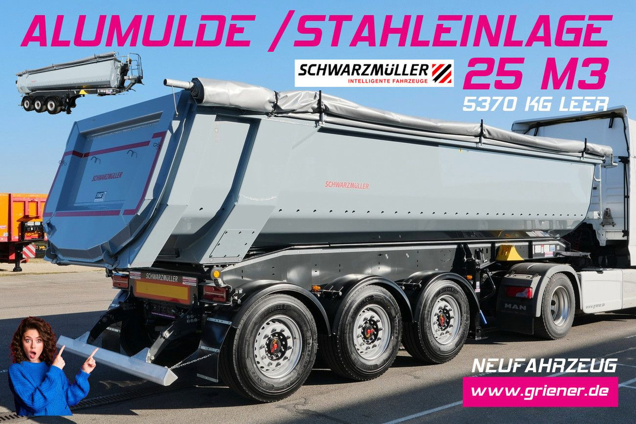 Schwarzmüller K -SERIE / ALUMULDE /STAHLEINLAGE 5430 kg /25m³ - Kipper oplegger: afbeelding 1 Schwarzmüller K -SERIE / ALUMULDE /STAHLEINLAGE 5430 kg /25m³ - Kipper oplegger: afbeelding 1