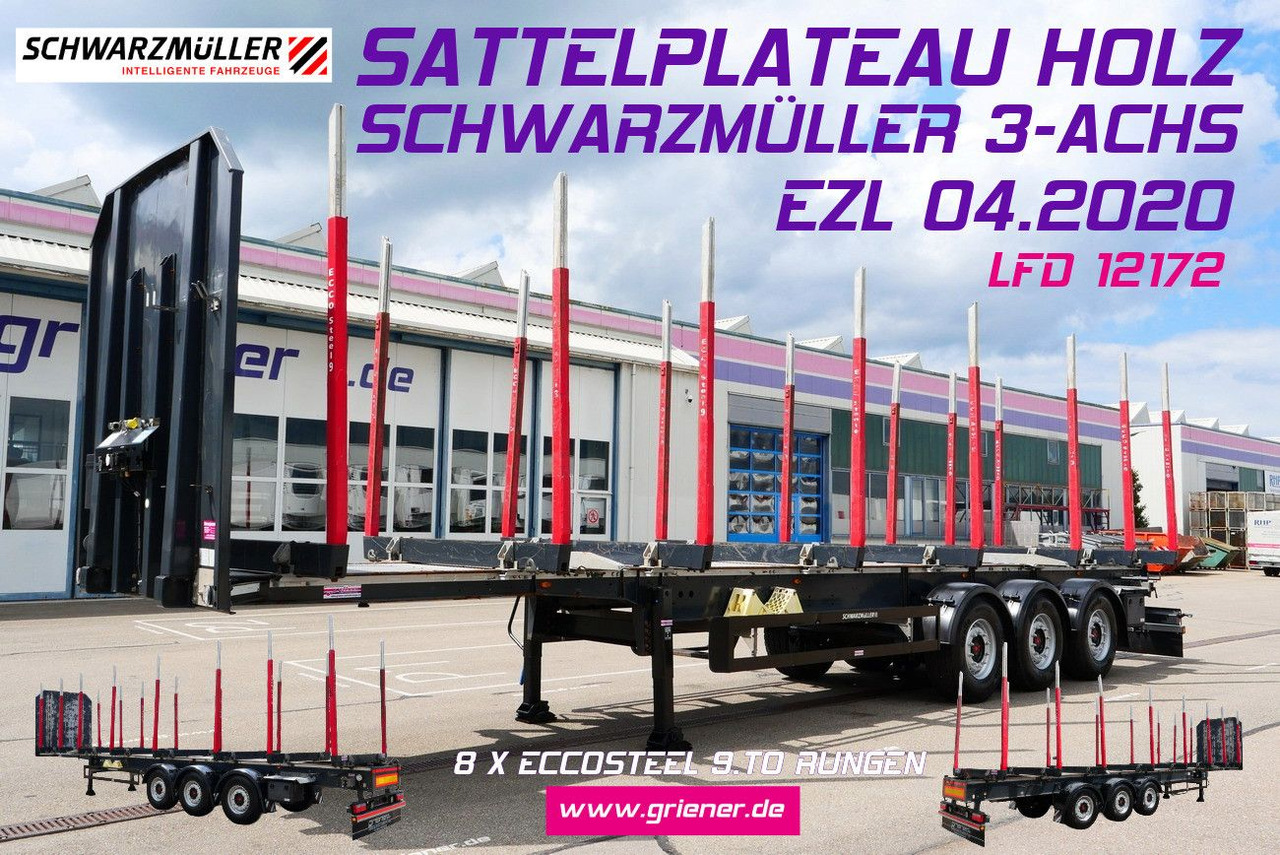 Schwarzmüller Y serie /RUNGENSATTEL HOLZ ECCO STEEL 9to /8 x - Houtoplegger: afbeelding 1 Schwarzmüller Y serie /RUNGENSATTEL HOLZ ECCO STEEL 9to /8 x - Houtoplegger: afbeelding 1