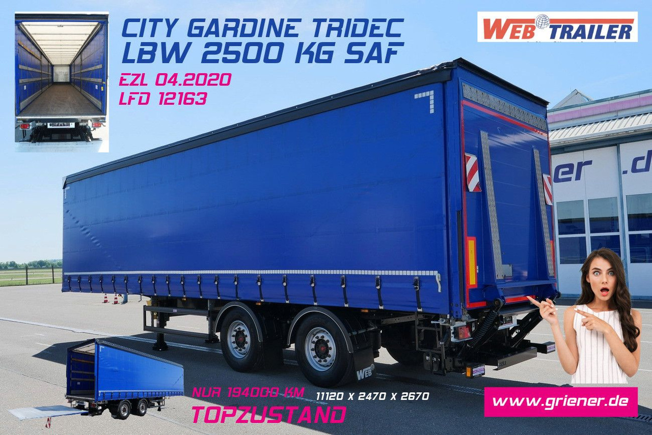 Web-Trailer LPRS 18 / CITY TRIDEC /GARDINE/LBW 2500 kg/SAF - Schuifzeiloplegger: afbeelding 1 Web-Trailer LPRS 18 / CITY TRIDEC /GARDINE/LBW 2500 kg/SAF - Schuifzeiloplegger: afbeelding 1