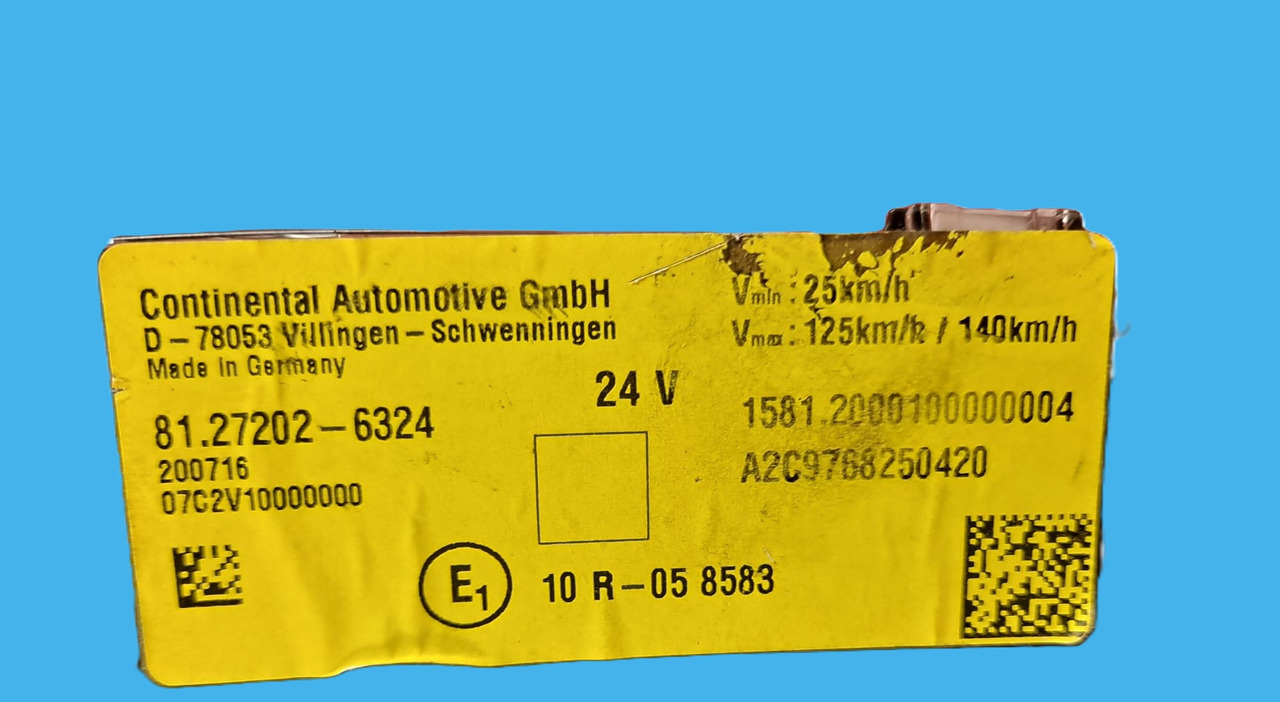 81.27202-6324 LICZNIK ZEGAR MAN 81.27202-6324 MAN Continental D-78053 - Instrumentenpaneel: afbeelding 4 81.27202-6324 LICZNIK ZEGAR MAN 81.27202-6324 MAN Continental D-78053 - Instrumentenpaneel: afbeelding 4
