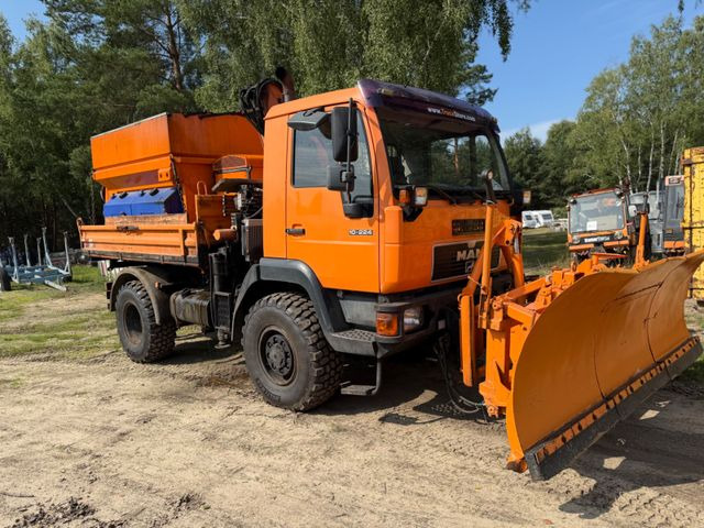 MAN 10.224 Atlas Kran Salzstreuer 4X4 - Kipper vrachtwagen, Kraanwagen: afbeelding 3 MAN 10.224 Atlas Kran Salzstreuer 4X4 - Kipper vrachtwagen, Kraanwagen: afbeelding 3