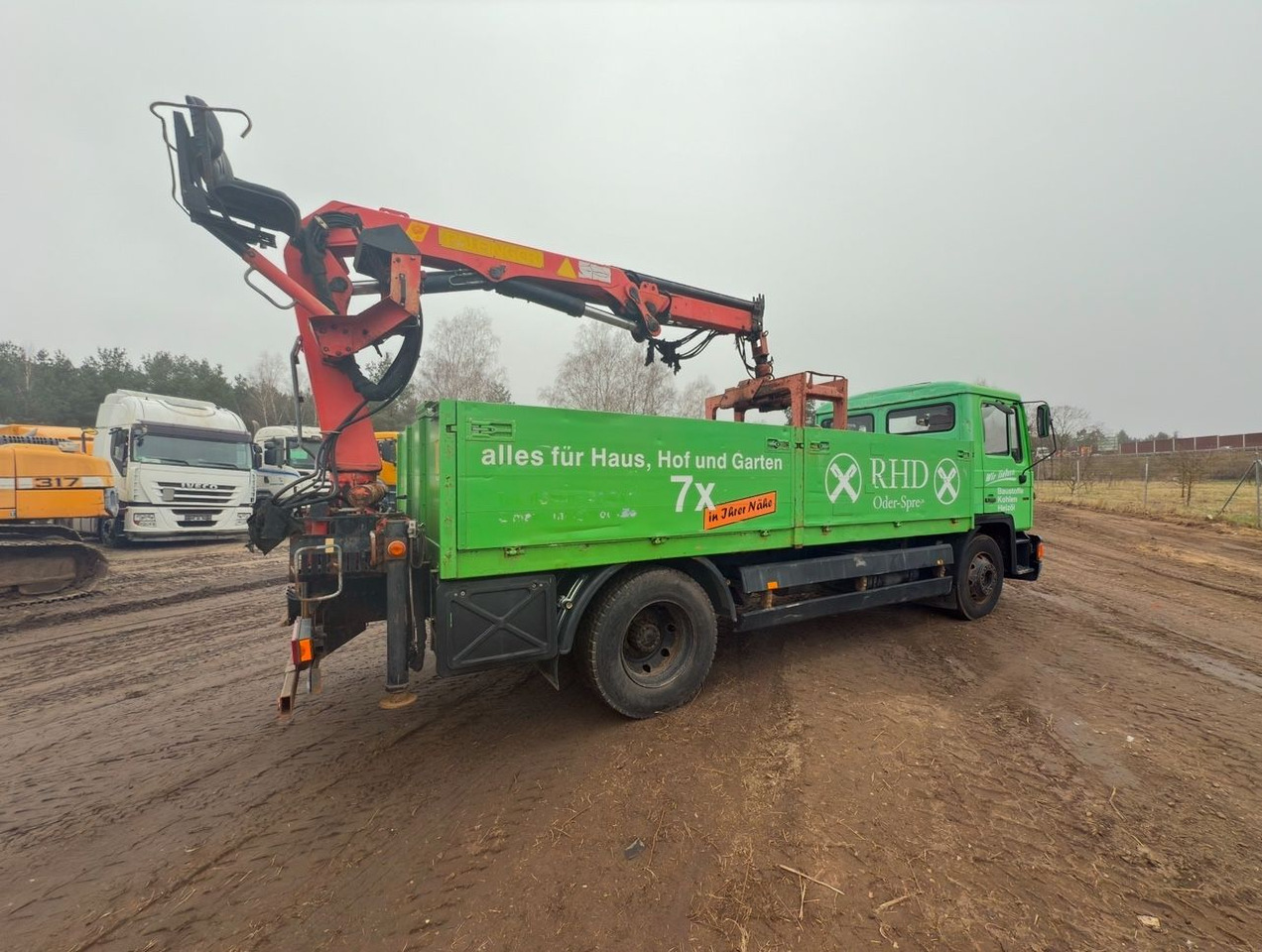 MAN 14.192 - Vrachtwagen met open laadbak, Kraanwagen: afbeelding 4 MAN 14.192 - Vrachtwagen met open laadbak, Kraanwagen: afbeelding 4