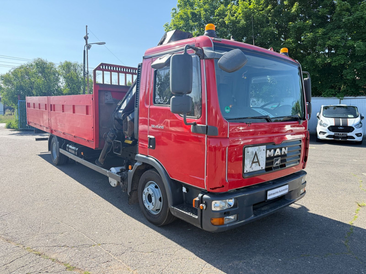 MAN TGL 12.210 mit Kran - Vrachtwagen met open laadbak, Kraanwagen: afbeelding 2 MAN TGL 12.210 mit Kran - Vrachtwagen met open laadbak, Kraanwagen: afbeelding 2