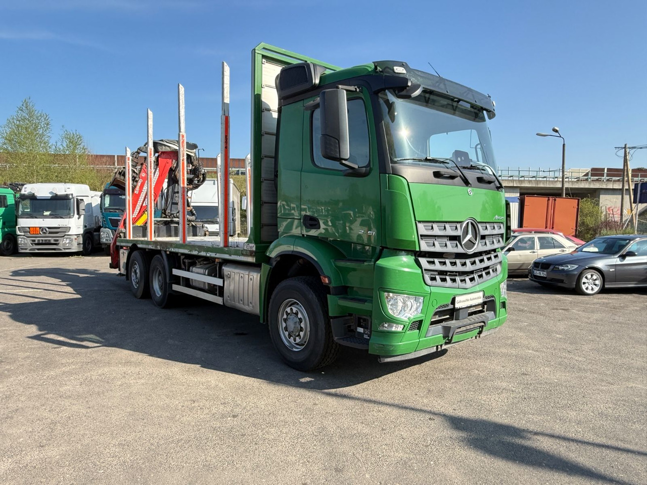 Mercedes-Benz Actros 2571 Holztransporter mit Kran - Houttransport, Kraanwagen: afbeelding 2 Mercedes-Benz Actros 2571 Holztransporter mit Kran - Houttransport, Kraanwagen: afbeelding 2