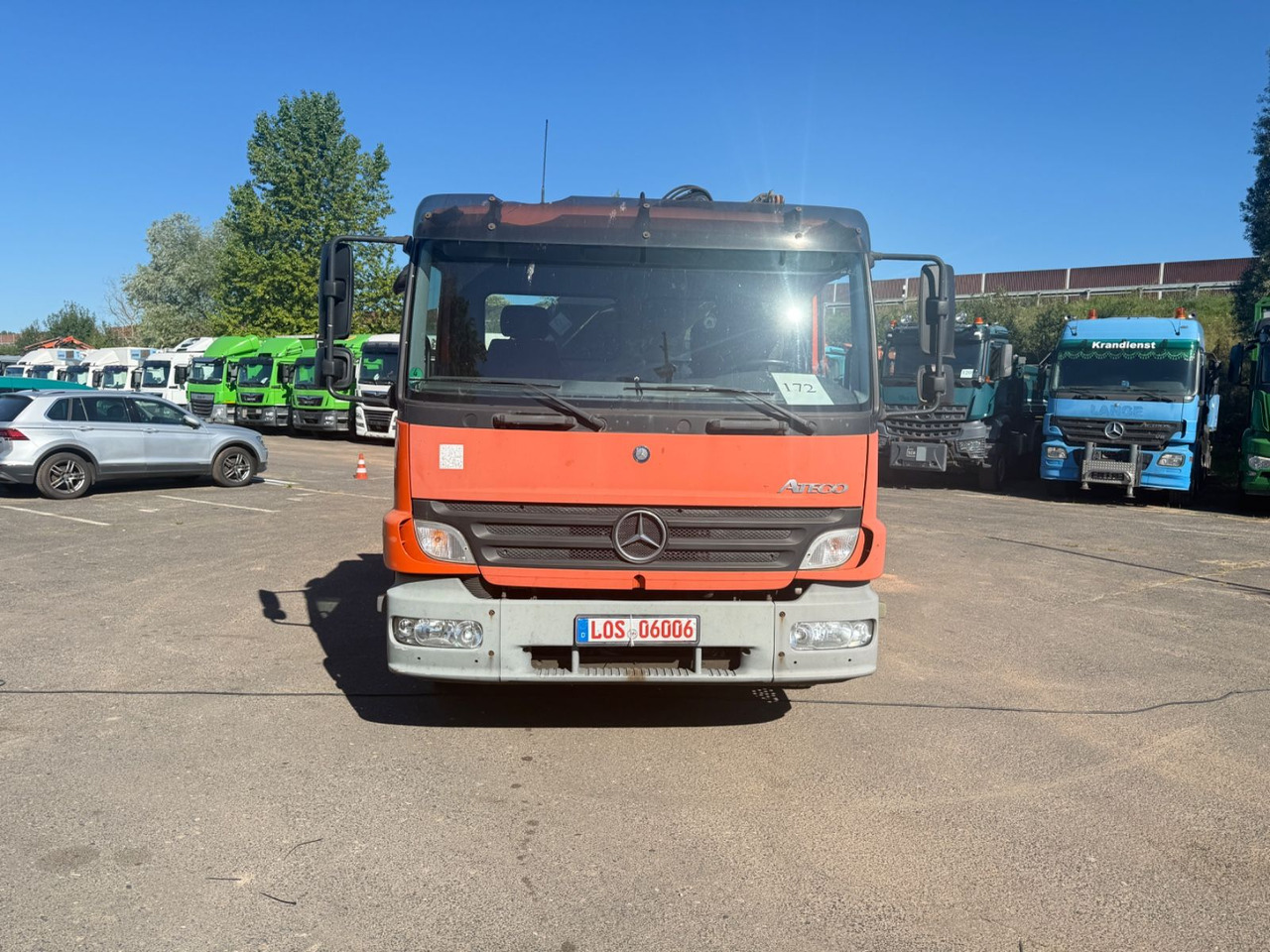 Mercedes-Benz Atego 1223 mit Kran MKG HLK 76 - Vrachtwagen met open laadbak, Kraanwagen: afbeelding 1 Mercedes-Benz Atego 1223 mit Kran MKG HLK 76 - Vrachtwagen met open laadbak, Kraanwagen: afbeelding 1
