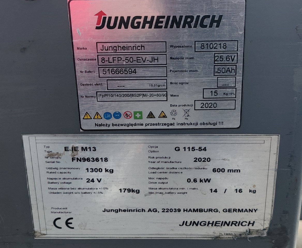 Jungheinrich EJE M13 Li-Ion - Palletwagen: afbeelding 4 Jungheinrich EJE M13 Li-Ion - Palletwagen: afbeelding 4