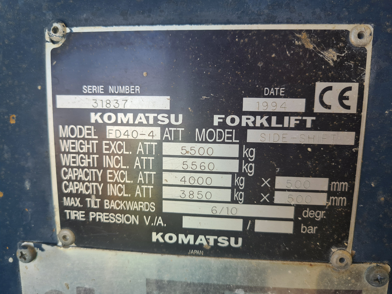 KOMATSU FD40-4 - Intern transport: afbeelding 1 KOMATSU FD40-4 - Intern transport: afbeelding 1
