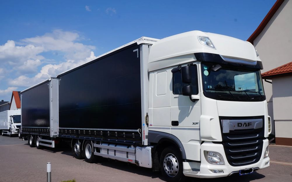 DAF XF 480 EURO 6 ZESTAW TANDEM PRZEJAZDOWY 120 M3 7,7 M + 7,7 M WECON - Schuifzeilen vrachtwagen: afbeelding 1 DAF XF 480 EURO 6 ZESTAW TANDEM PRZEJAZDOWY 120 M3 7,7 M + 7,7 M WECON - Schuifzeilen vrachtwagen: afbeelding 1