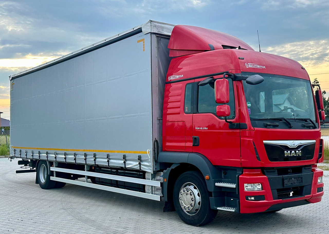 MAN TGM 18.290 / FIRANKA / 22 PALETY / AUTOMAT / EURO 6 / SYPIALKA / ŁADOWNOŚĆ 9 700 - Schuifzeilen vrachtwagen: afbeelding 1 MAN TGM 18.290 / FIRANKA / 22 PALETY / AUTOMAT / EURO 6 / SYPIALKA / ŁADOWNOŚĆ 9 700 - Schuifzeilen vrachtwagen: afbeelding 1