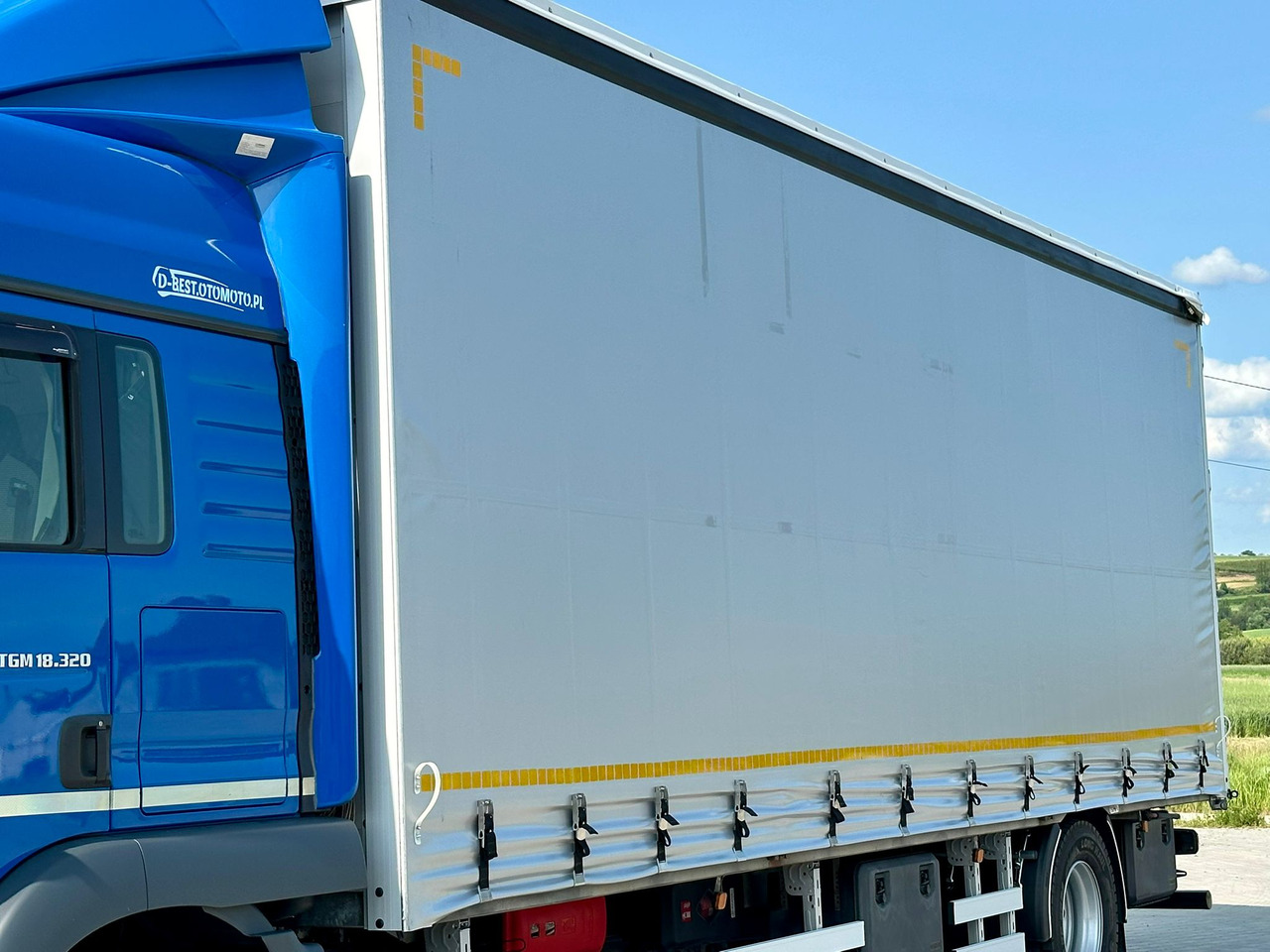 Schuifzeilen vrachtwagen MAN TGM 18.320 / FIRANKA / 20 EUROPALET / 8.3 M DŁUGOŚCI / AUTOMAT / SYPIALKA / 2018 ROK / 9 809 KG ŁADOWNOŚCI: afbeelding 9