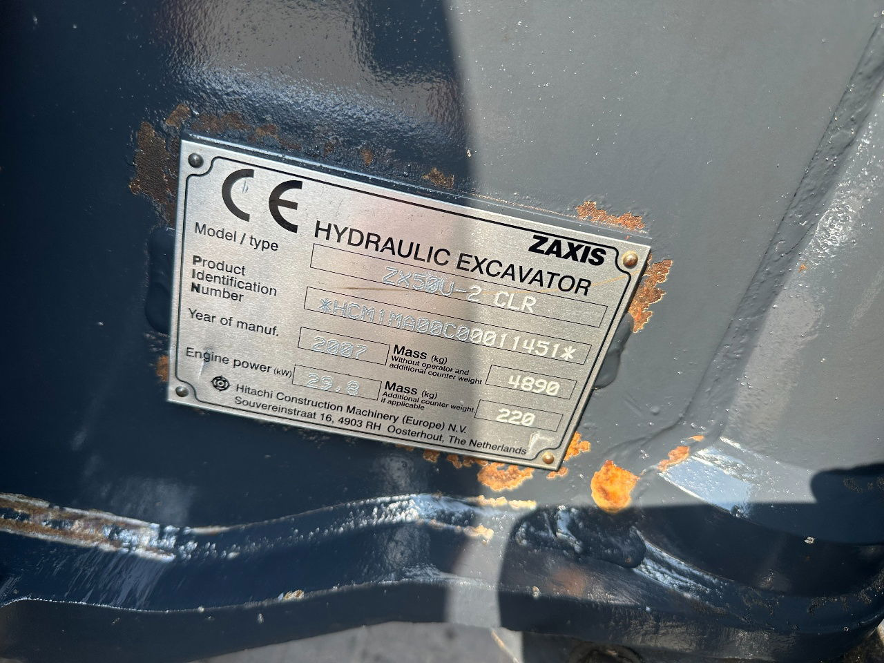 Minigraafmachine Hitachi ZX50U-2 CLR: afbeelding 13
