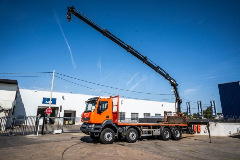 Renault KERAX 430 DXI+ HIAB 16 T/m + 5 EXT - Vrachtwagen met open laadbak, Kraanwagen: afbeelding 1 Renault KERAX 430 DXI+ HIAB 16 T/m + 5 EXT - Vrachtwagen met open laadbak, Kraanwagen: afbeelding 1