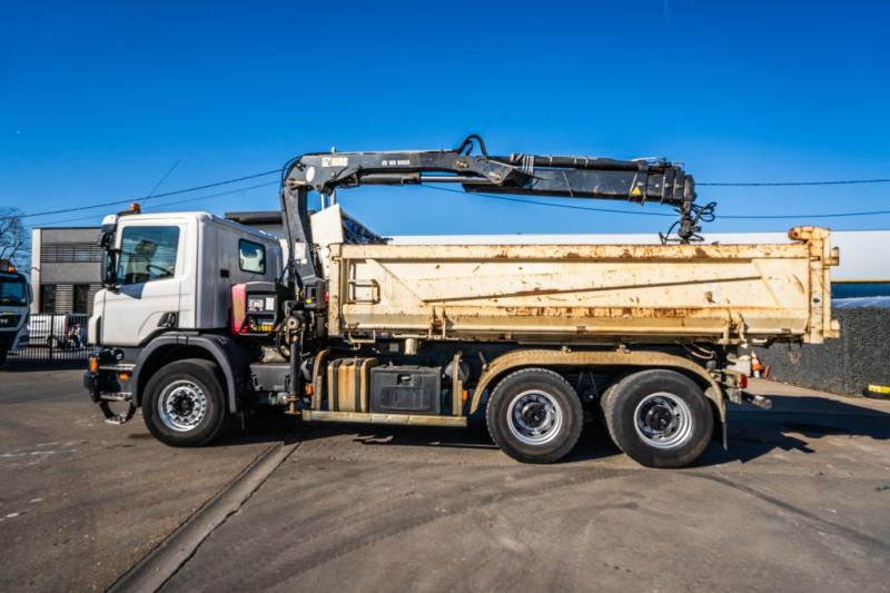 Kipper vrachtwagen, Kraanwagen Scania P 400 // BIBENNE // GRUE HIAB 16 t/m // RETARDER: afbeelding 8