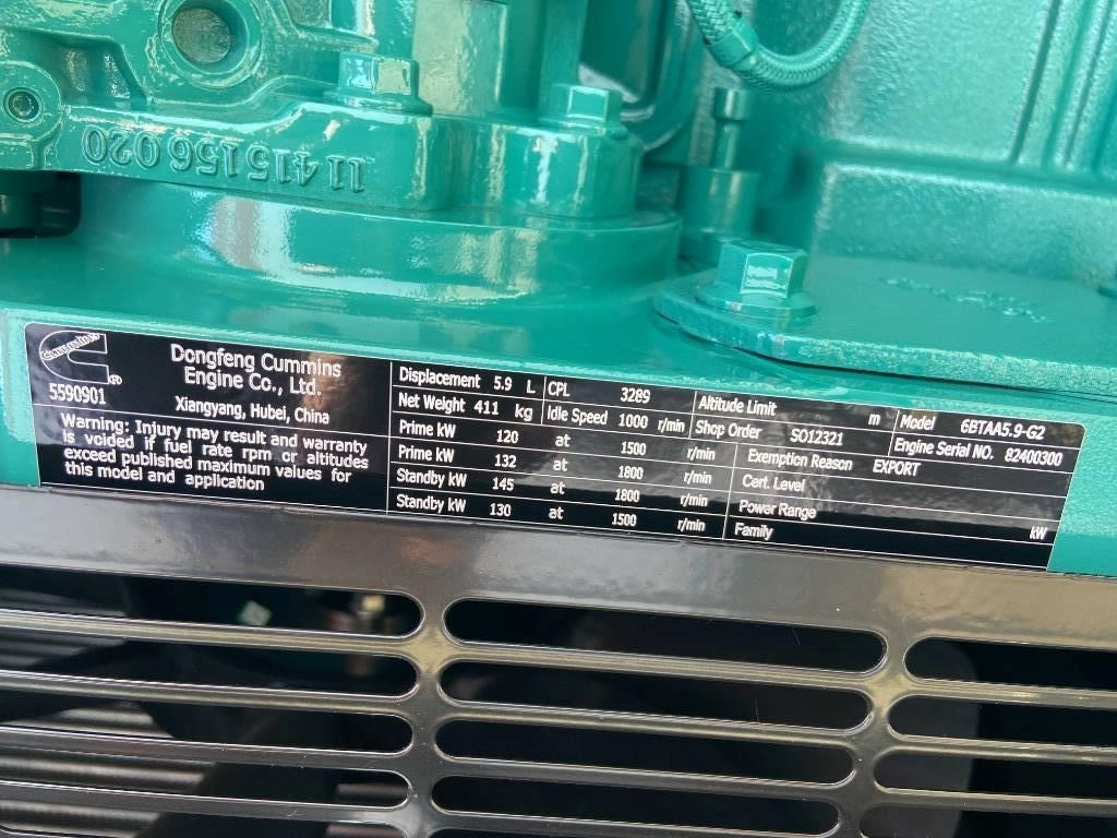 Nieuw Industrie generator Cummins 6BTAA5.9-G2 - 155 kVA Generator - DPX-19837: afbeelding 8