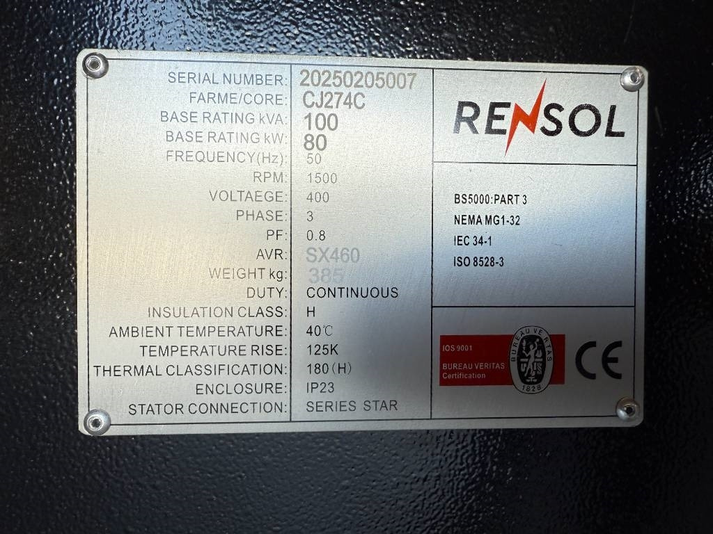 Nieuw Industrie generator DPX CJ274C - 100 kVA Alternator - DPX-33906: afbeelding 7