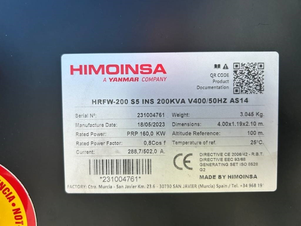Himoinsa HRFW-200S5 - 200 kVA Stage V - DPX-12636 - Industrie generator: afbeelding 5 Himoinsa HRFW-200S5 - 200 kVA Stage V - DPX-12636 - Industrie generator: afbeelding 5