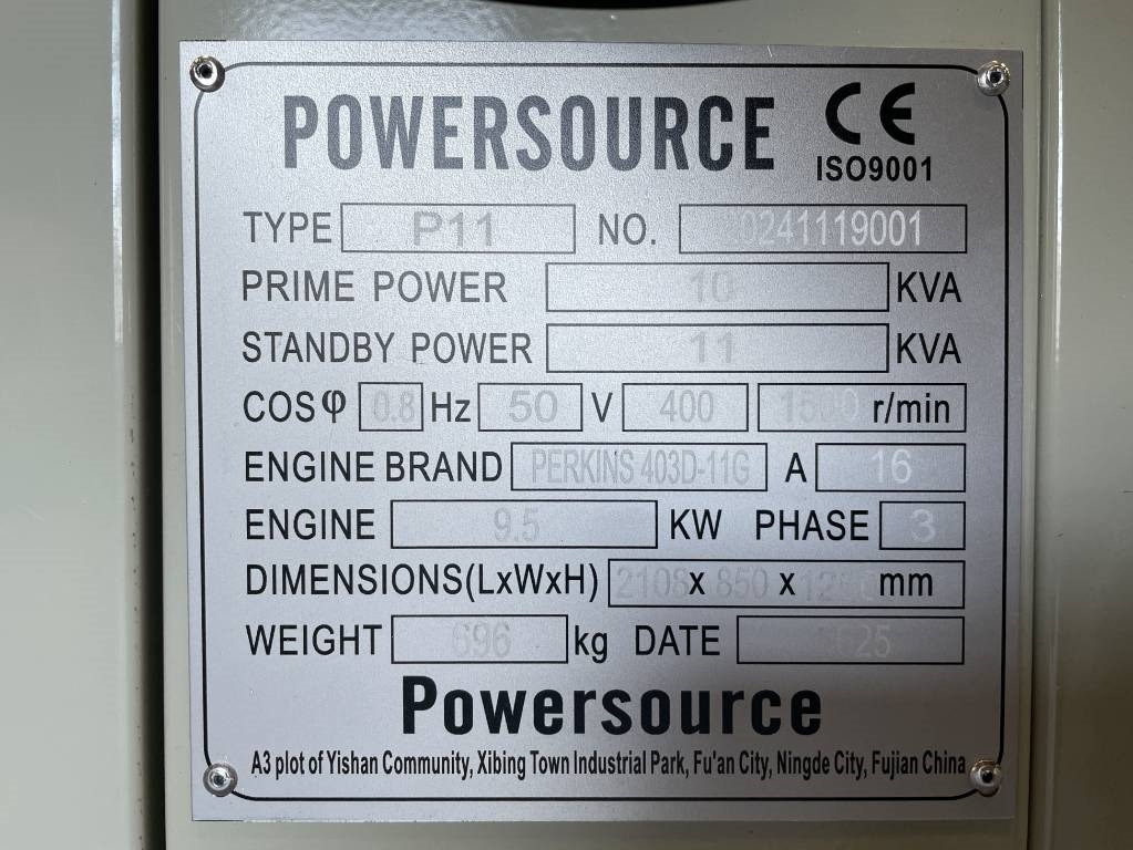 Perkins 403D-11G - 11 kVA Generator - DPX-19799 - Industrie generator: afbeelding 4 Perkins 403D-11G - 11 kVA Generator - DPX-19799 - Industrie generator: afbeelding 4