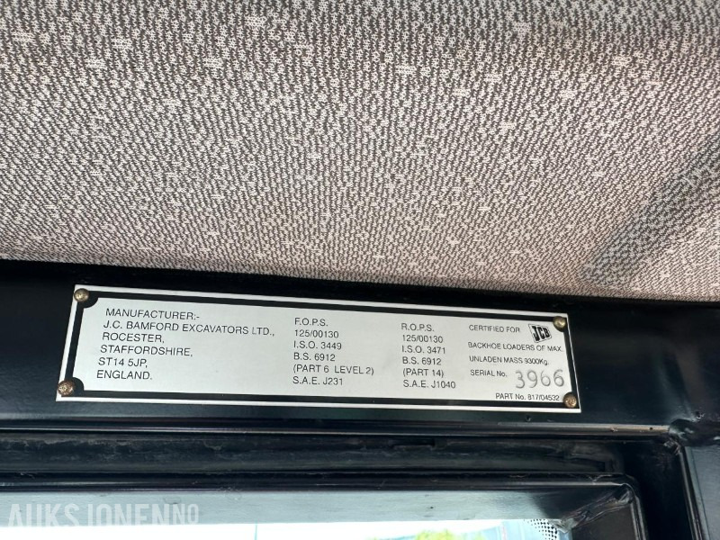 1997 JCB 4CX TRAKTORGRAVER - Ca. 7000 Timer - Graaflaadmachine: afbeelding 5 1997 JCB 4CX TRAKTORGRAVER - Ca. 7000 Timer - Graaflaadmachine: afbeelding 5