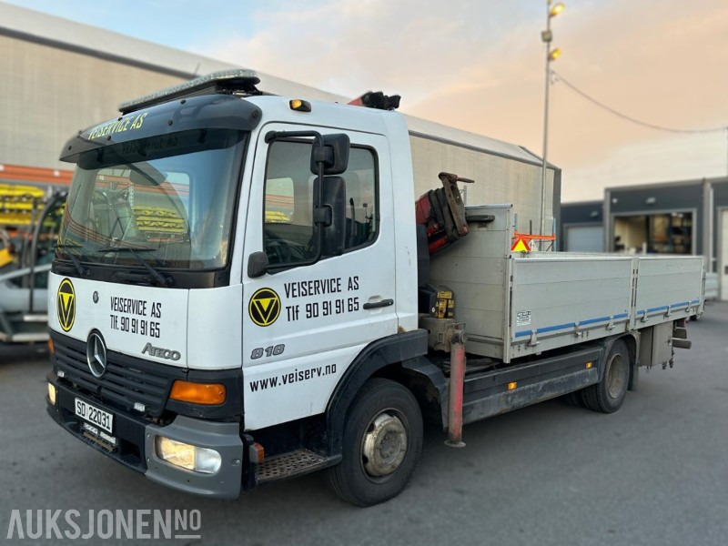 2004 Mercedes-Benz Atego 818/36 AT – Planbil med Fassi F60 kran – EU-godkjent til 02/2026 – Kjørbar - Kraanwagen: afbeelding 1 2004 Mercedes-Benz Atego 818/36 AT – Planbil med Fassi F60 kran – EU-godkjent til 02/2026 – Kjørbar - Kraanwagen: afbeelding 1