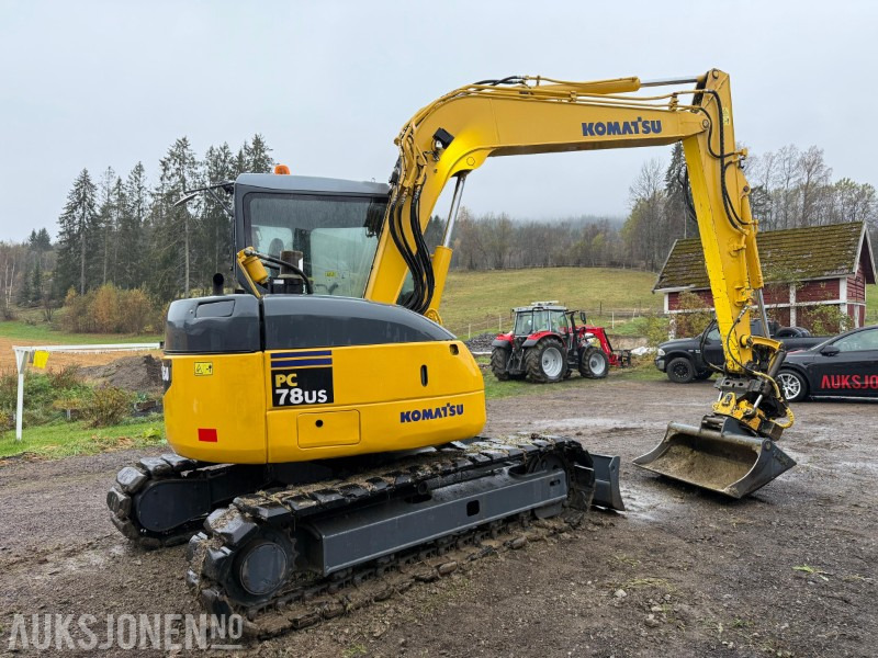 2007 Komatsu Galeo PC78US-6NO 8-tonns gravemaskin, Engcon tiltrotator, gummibelter, skjær, Nasta skuffe, Ledbar - Graafmachine: afbeelding 5 2007 Komatsu Galeo PC78US-6NO 8-tonns gravemaskin, Engcon tiltrotator, gummibelter, skjær, Nasta skuffe, Ledbar - Graafmachine: afbeelding 5