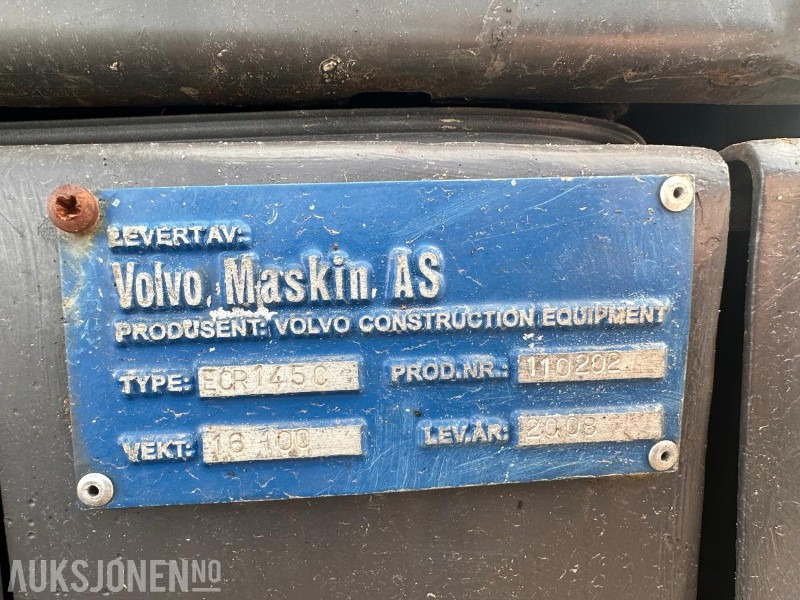 2008 Volvo ECR145C - Engcon tiltrotator - Puss og graveskuff. - Graafmachine: afbeelding 5 2008 Volvo ECR145C - Engcon tiltrotator - Puss og graveskuff. - Graafmachine: afbeelding 5