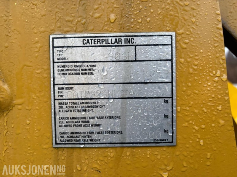 Wiellader 2010 CAT 906H HJULLASTER. 1596TIMER. SKUFFE. TELLEFSDAL VPL PLOG. HOLMS FEIEKOST. CAT PALLEGAFFLER: afbeelding 45 Wiellader 2010 CAT 906H HJULLASTER. 1596TIMER. SKUFFE. TELLEFSDAL VPL PLOG. HOLMS FEIEKOST. CAT PALLEGAFFLER: afbeelding 45