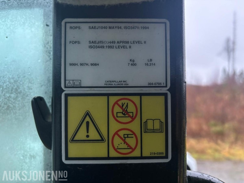 Wiellader 2010 CAT 906H HJULLASTER. 1596TIMER. SKUFFE. TELLEFSDAL VPL PLOG. HOLMS FEIEKOST. CAT PALLEGAFFLER: afbeelding 21 Wiellader 2010 CAT 906H HJULLASTER. 1596TIMER. SKUFFE. TELLEFSDAL VPL PLOG. HOLMS FEIEKOST. CAT PALLEGAFFLER: afbeelding 21