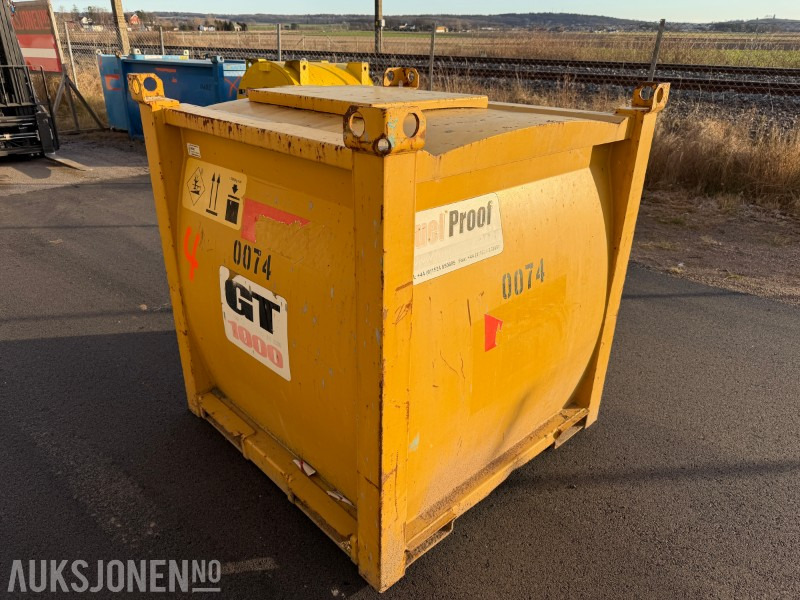 2011 Fuel Proof 1000L dieseltank m/ kran og koblinger - Bouwmaterieel: afbeelding 3 2011 Fuel Proof 1000L dieseltank m/ kran og koblinger - Bouwmaterieel: afbeelding 3