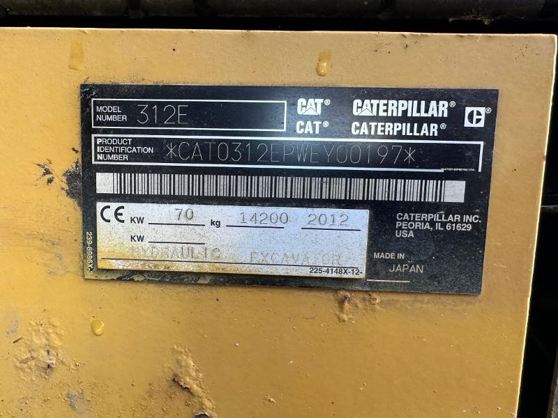 2012 Cat 312EL Beltegraver med Engcon Rotortilt - Graafmachine: afbeelding 5 2012 Cat 312EL Beltegraver med Engcon Rotortilt - Graafmachine: afbeelding 5