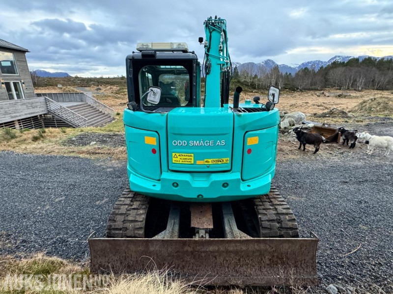 2016 Kobelco SK75SR-3E - 8,5 tonns gravemaskin med gummibelter - Tiltrotator - Pusskuffe - Bunkringspumpe - Sentralsmøring - Sertifisert - Graafmachine: afbeelding 5 2016 Kobelco SK75SR-3E - 8,5 tonns gravemaskin med gummibelter - Tiltrotator - Pusskuffe - Bunkringspumpe - Sentralsmøring - Sertifisert - Graafmachine: afbeelding 5