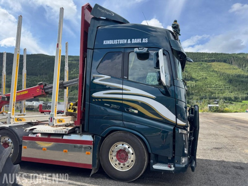 2018 Volvo FH16 8X4 komplett tømmerbil med kran og henger. - Houttransport, Kraanwagen: afbeelding 5 2018 Volvo FH16 8X4 komplett tømmerbil med kran og henger. - Houttransport, Kraanwagen: afbeelding 5