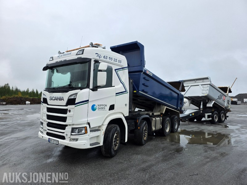 2019 Scania R650 8X4 tippbil med ISTRAIL henger Lav kilometer - Kipper vrachtwagen: afbeelding 1 2019 Scania R650 8X4 tippbil med ISTRAIL henger Lav kilometer - Kipper vrachtwagen: afbeelding 1